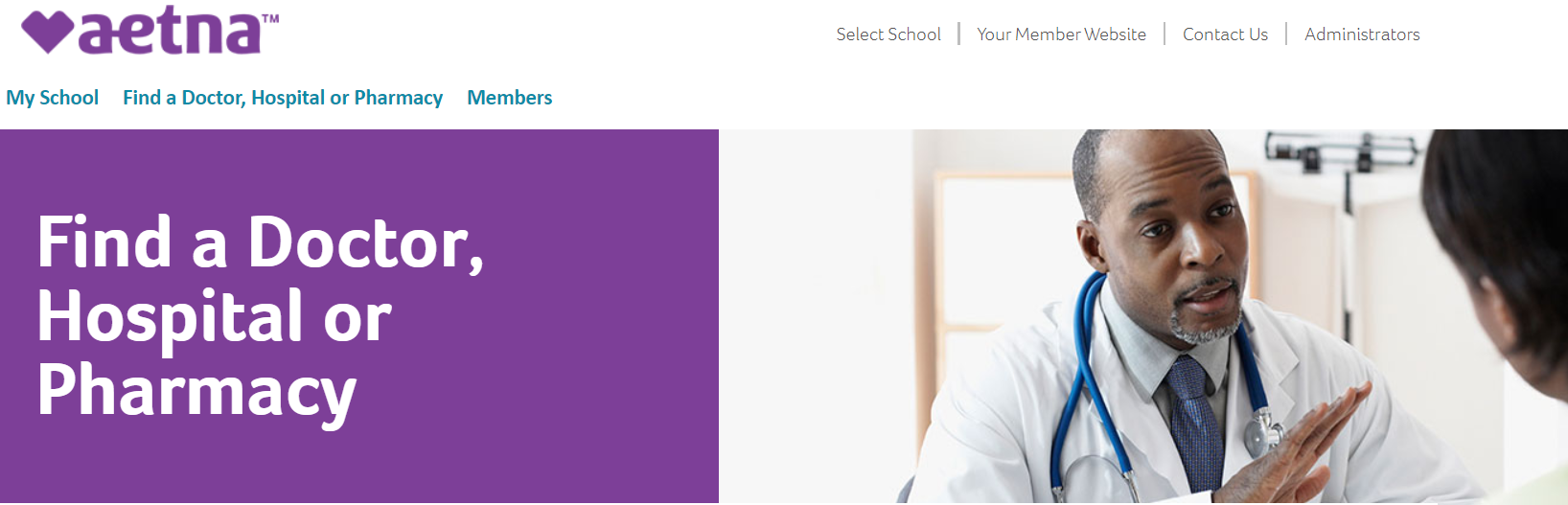 Go to Aetna Student Health website to use find a doctor tool